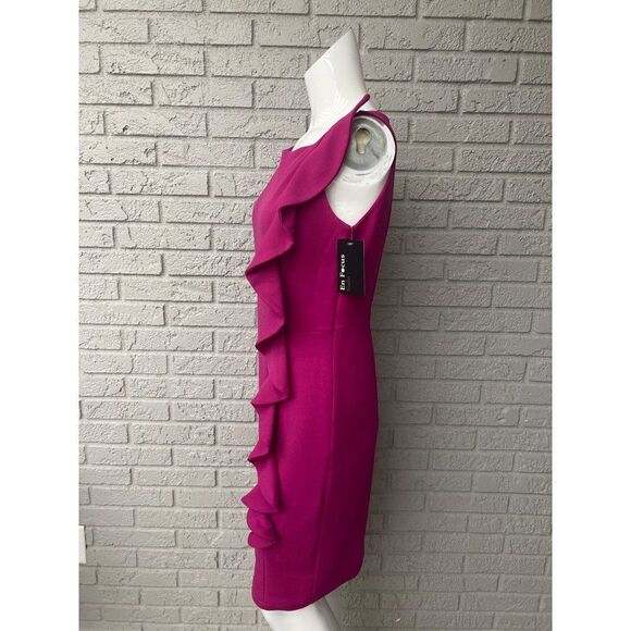 Enfocus Studio Pink Side Ruffle Dress Size 6 - Picture 5 of 7